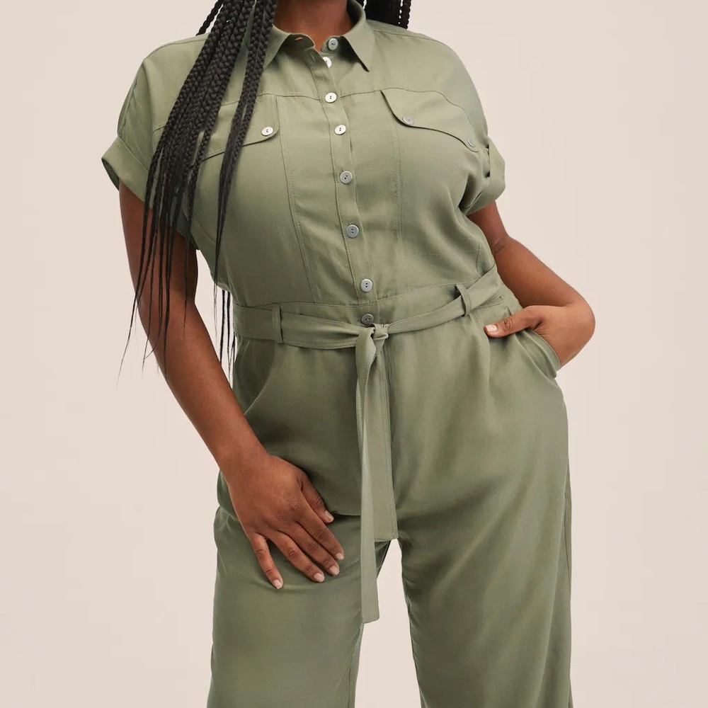 MANGO Lyocell jumpsuit with belt